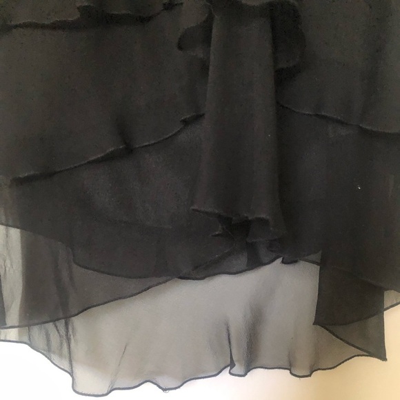 90s / Y2K Laundry dress womens 10 silk chiffon ruffled cocktail - Picture 9 of 12